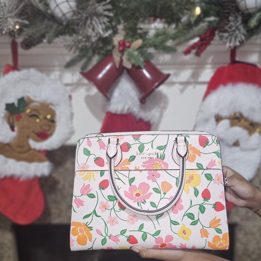 Kate spade floral bag with wristlet NWOT